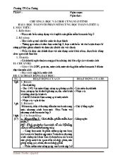 Giáo án chương 3 Tin học lớp 5 - Trường Tiểu học Gia Trường